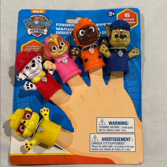 Paw Patrol Learning Activity 8 Book Set with 5 Finger Bath Puppets Kids - Picture 3 of 15